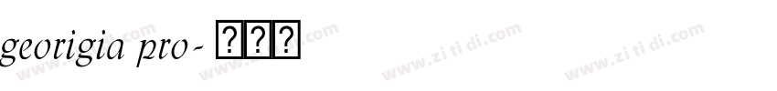 georigia pro字体转换